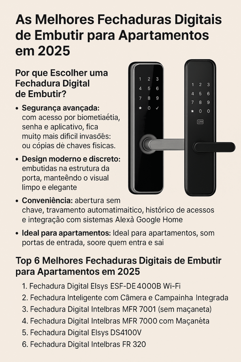 As Melhores Fechaduras Digitais de Embutir para Apartamentos em 2025